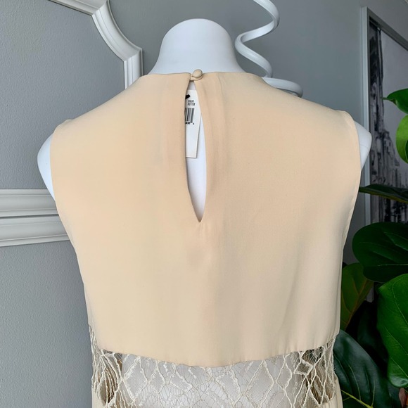 Adam Lippes Moroccan Lace Inset Silk Blouse Size Medium - Picture 9 of 13